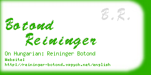 botond reininger business card